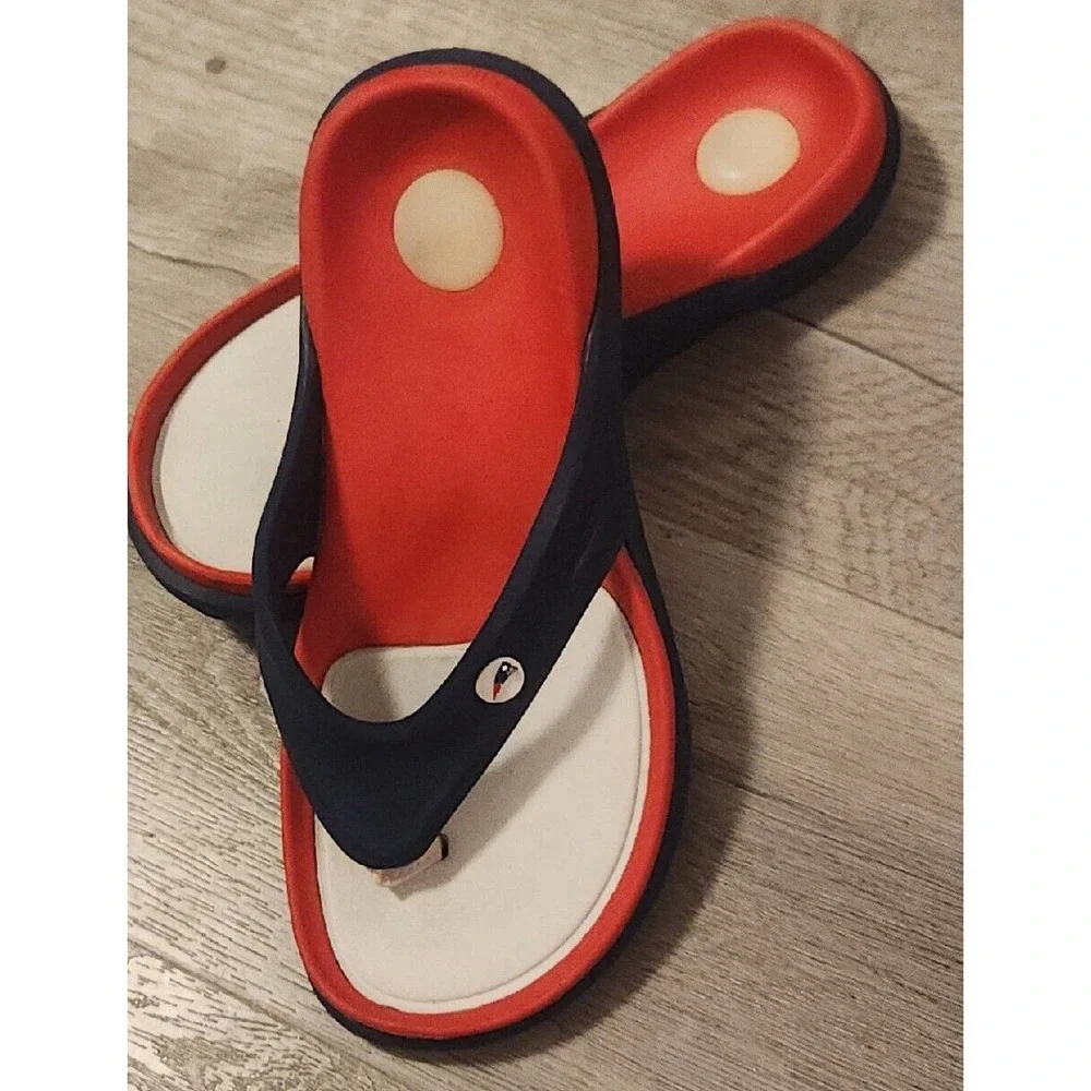 NEW‎ ENGLAND PATRIOTS SLIP SANDALS FLIP FLOPS HAWAIIAN JELLY W10/M8